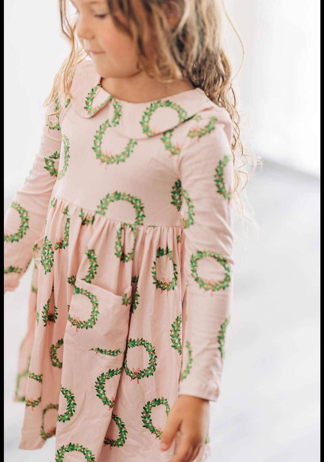 Pink Wreath Twirl Dress