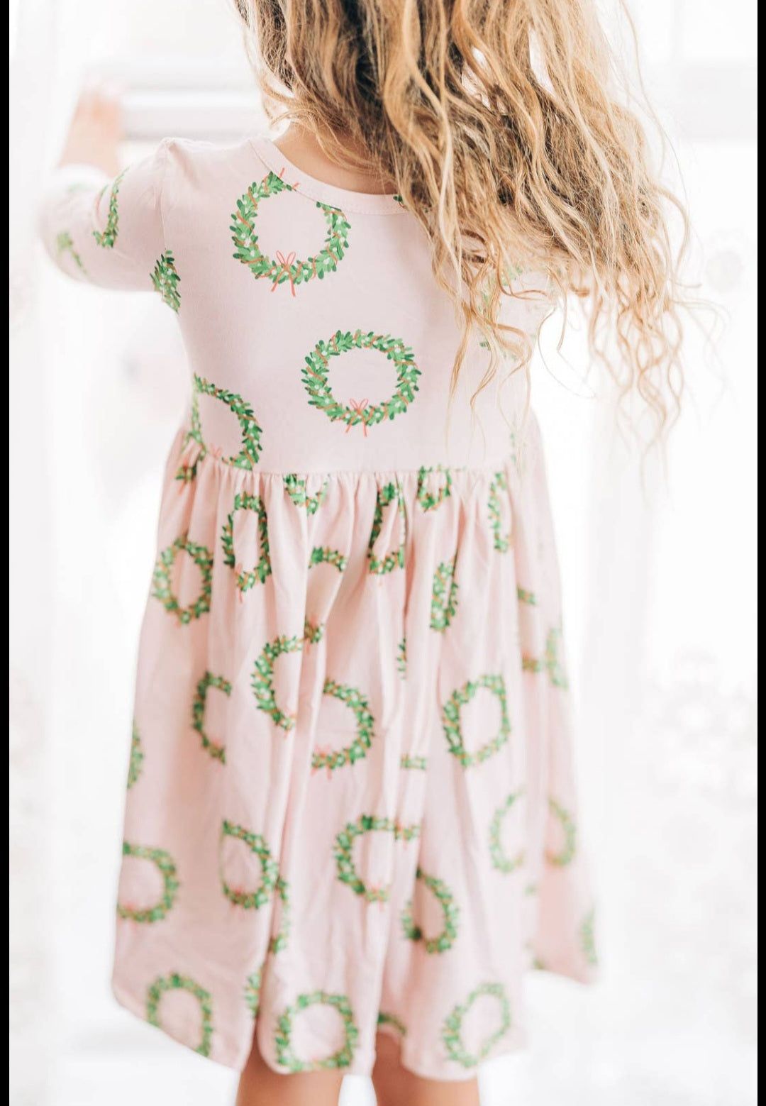 Pink Wreath Twirl Dress