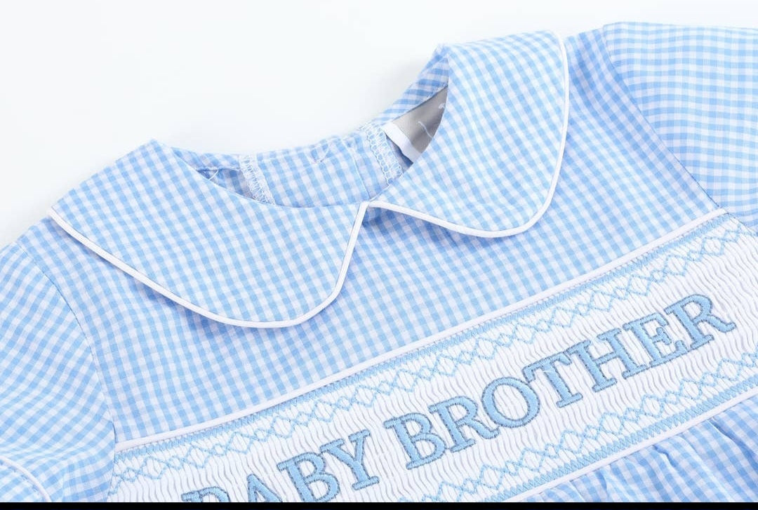 Baby Brother Smocked Bubble