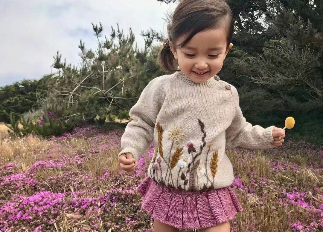 Stone Embroidered Knitted Sweater