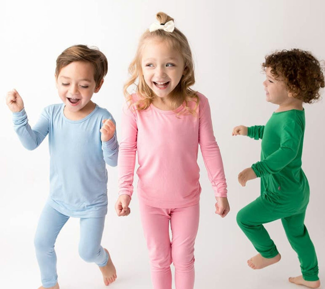 Kids Bamboo Pajamas (Blue)