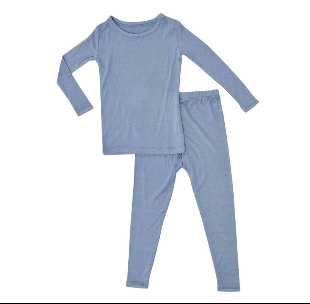 Kids Bamboo Pajamas (Blue)