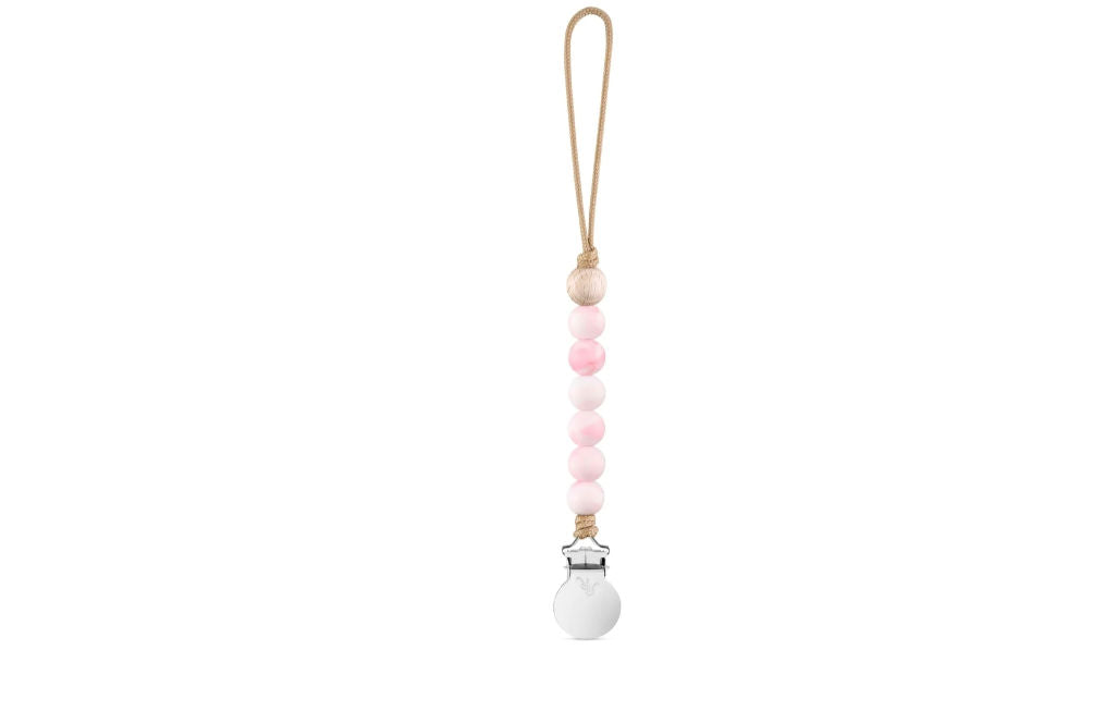 Pink Marble Paci Clip