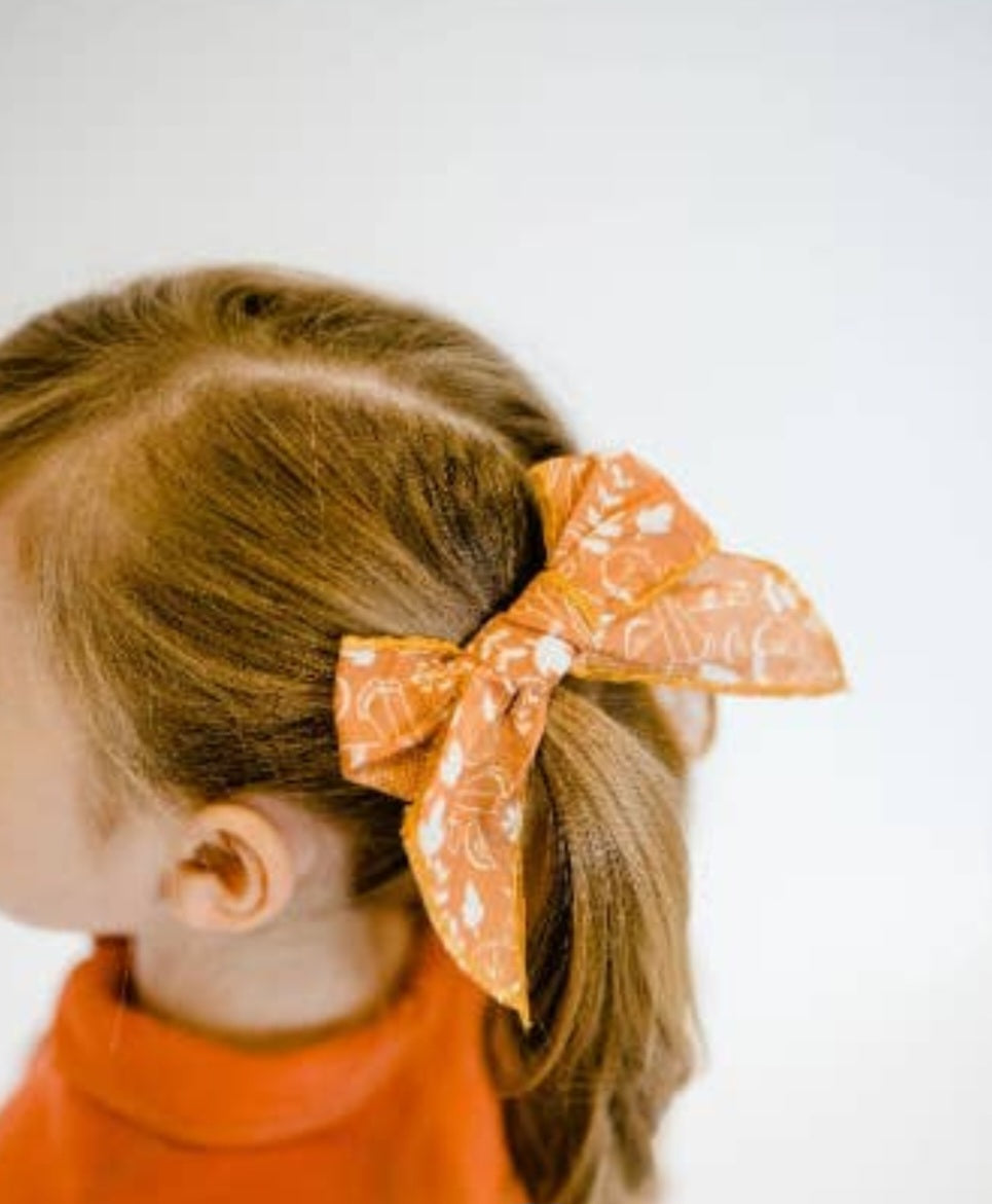 Thanksgiving Alligator Clip Bow