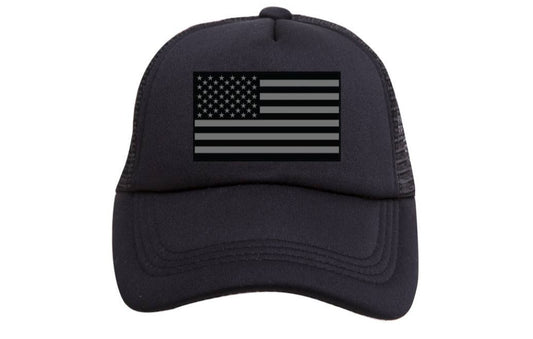American Flag Patch Trucker Hat