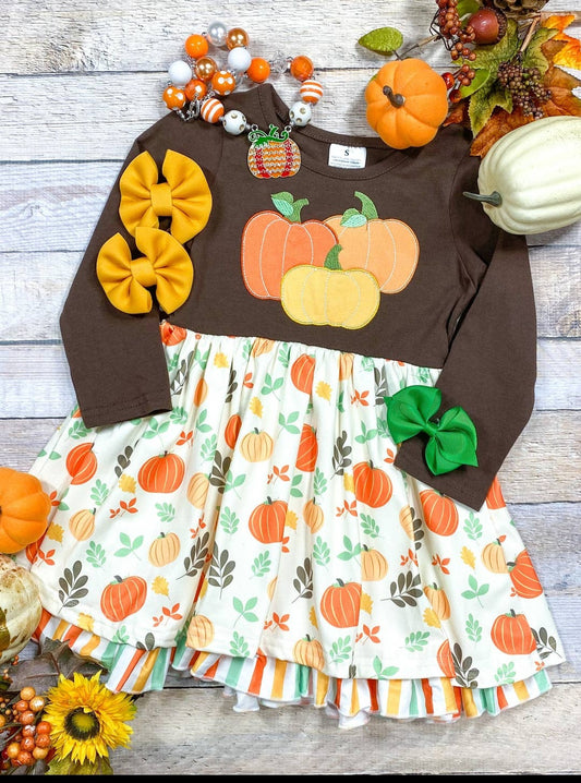 Pumpkin Layered Dress