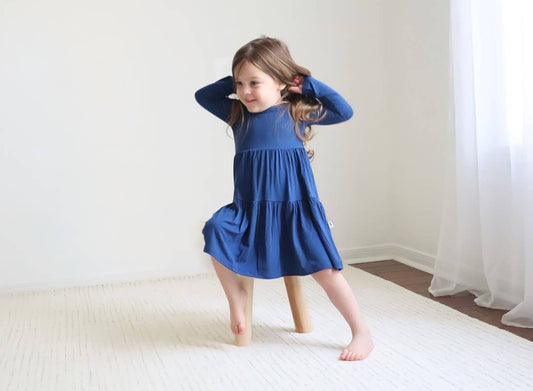 Sapphire Bamboo Twirl Dress