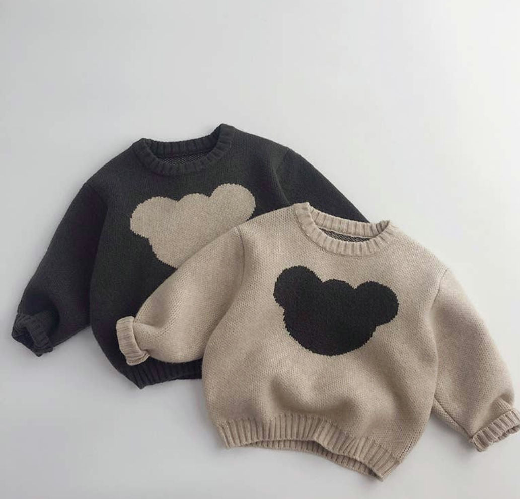 Black Mickey Knit Sweater