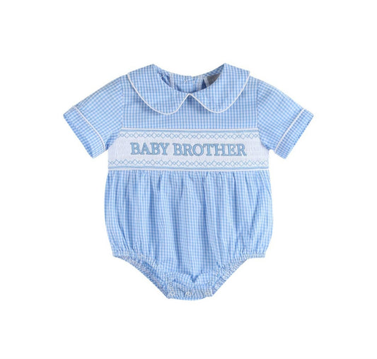 Baby Brother Smocked Bubble