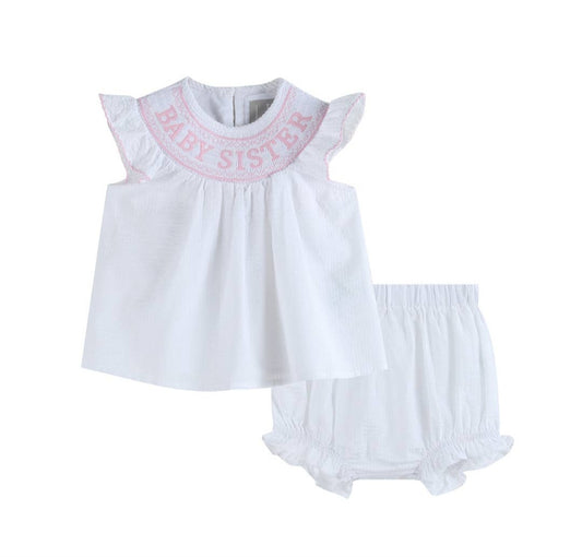 Baby Sister Smocked Set